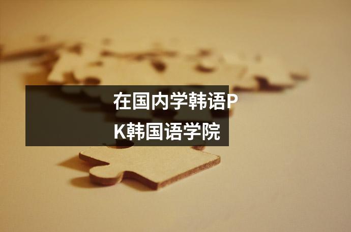 在国内学韩语PK韩国语学院