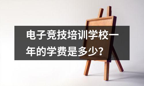 电子竞技培训学校一年的学费是多少?