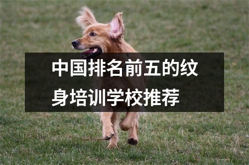 中国排名前五的纹身培训学校推荐