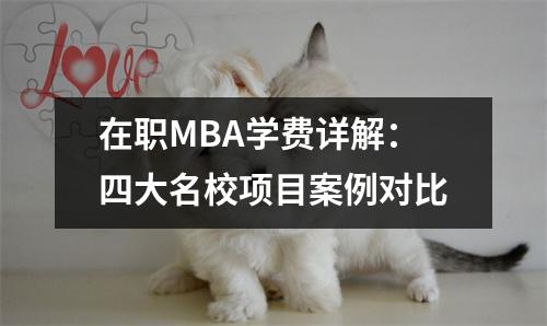 在职MBA学费详解:四大名校项目案例对比