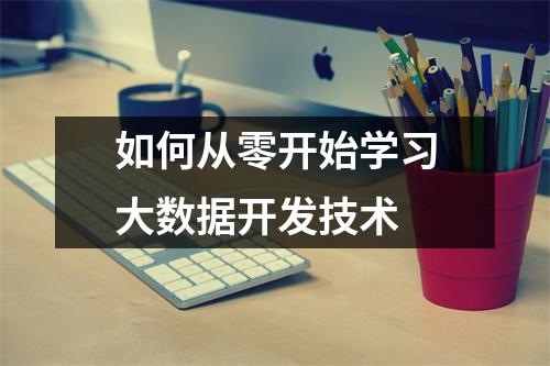 如何从零开始学习大数据开发技术