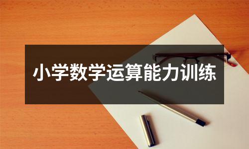 小学数学运算能力训练