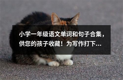 小学一年级语文单词和句子合集,供您的孩子收藏!为写作打下良好的基础