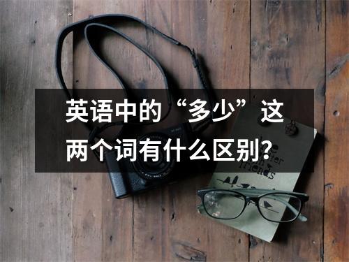 英语中的“多少”这两个词有什么区别?