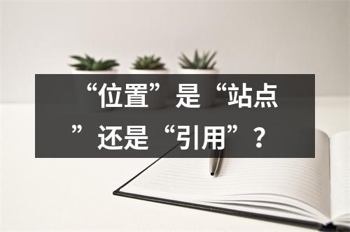 “位置”是“站点”还是“引用”?
