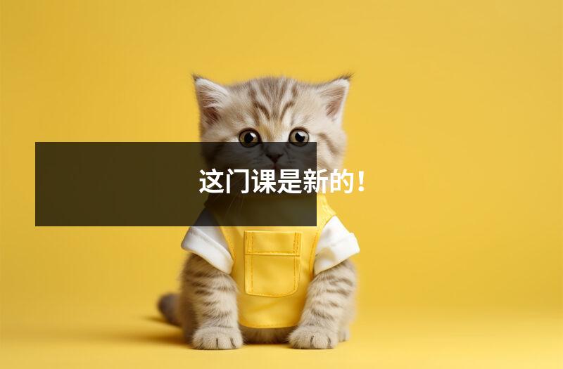 这门课是新的!