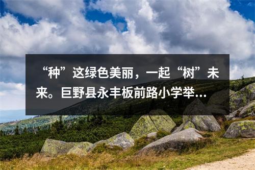 “种”这绿色美丽,一起“树”未来。巨野县永丰板前路小学举行植树节国旗下演讲活动