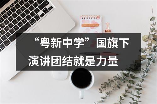 “粤新中学”国旗下演讲团结就是力量