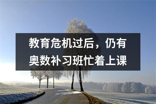 教育危机过后,仍有奥数补习班忙着上课