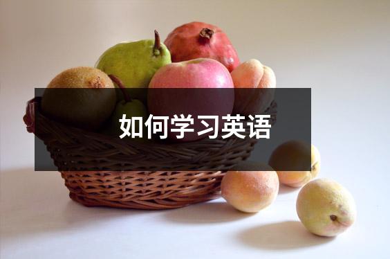 如何学习英语