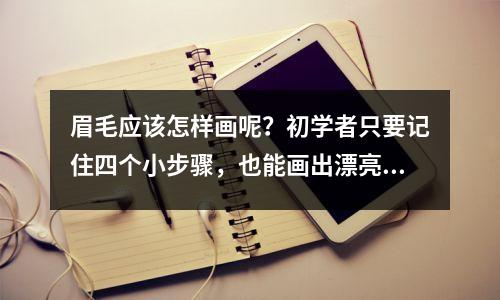 眉毛应该怎样画呢?初学者只要记住四个小步骤,也能画出漂亮的眉毛