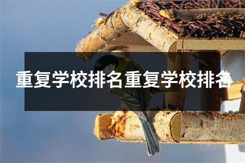 重复学校排名重复学校排名