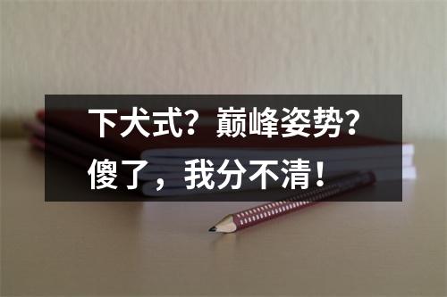 下犬式?巅峰姿势?傻了,我分不清!