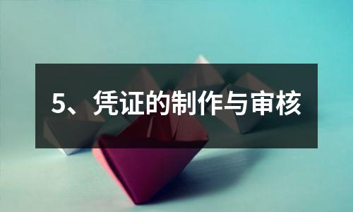 5、凭证的制作与审核