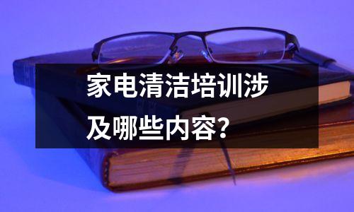 家电清洁培训涉及哪些内容?