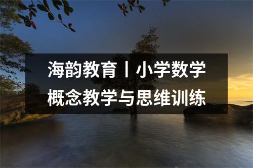 海韵教育丨小学数学概念教学与思维训练