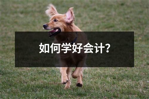 如何学好会计?