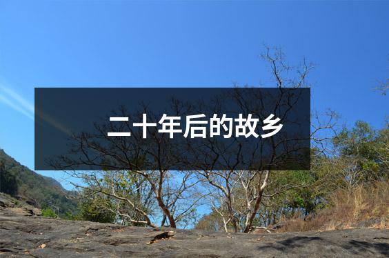 二十年后的故乡