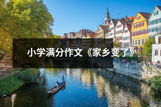 小学满分作文《家乡变了》