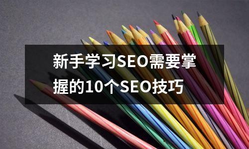 新手学习SEO需要掌握的10个SEO技巧