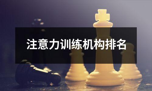注意力训练机构排名