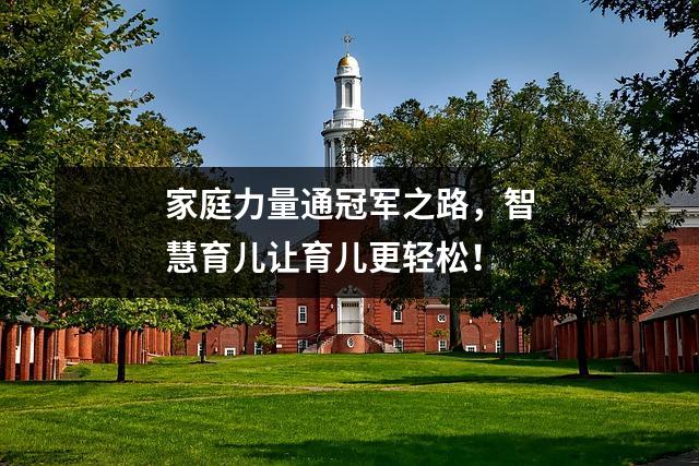 家庭力量通冠军之路,智慧育儿让育儿更轻松!