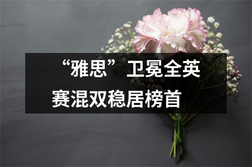 “雅思”卫冕全英赛混双稳居榜首