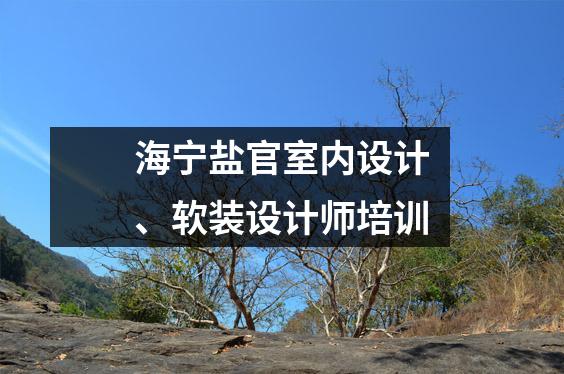 海宁盐官室内设计、软装设计师培训