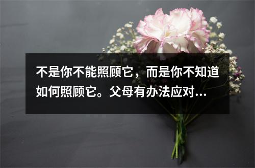 不是你不能照顾它,而是你不知道如何照顾它。父母有办法应对孩子2岁的叛逆期。