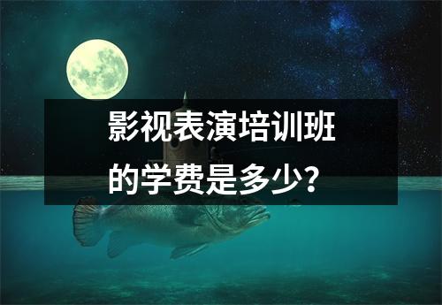 影视表演培训班的学费是多少?