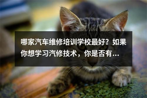 哪家汽车维修培训学校最好?如果你想学习汽修技术,你是否有以下烦恼?