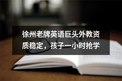 徐州老牌英语巨头外教资质稳定,孩子一小时抢学