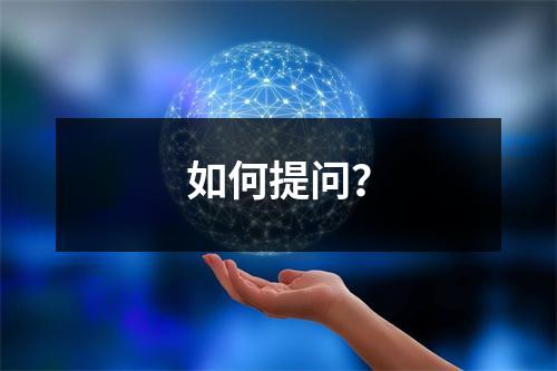 如何提问?