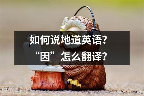 如何说地道英语? “因”怎么翻译?