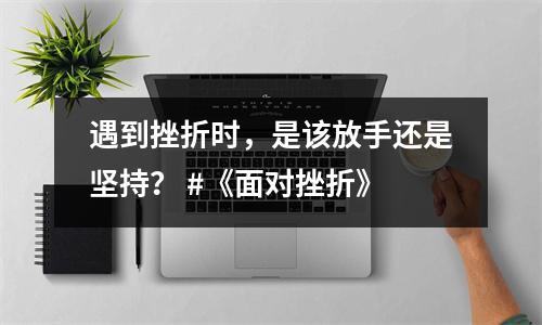 遇到挫折时,是该放手还是坚持? #《面对挫折》