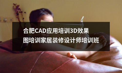 合肥CAD应用培训3D效果图培训家居装修设计师培训班