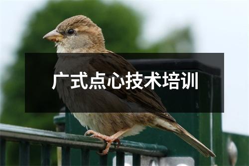 广式点心技术培训