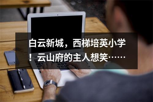 白云新城,西梯培英小学!云山府的主人想笑……