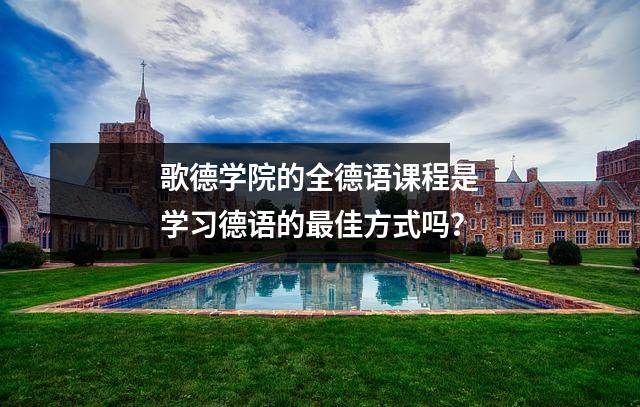 歌德学院的全德语课程是学习德语的最佳方式吗?