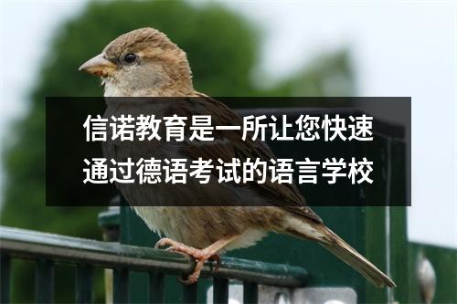 信诺教育是一所让您快速通过德语考试的语言学校