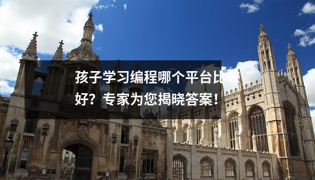 孩子学习编程哪个平台比较好?专家为您揭晓答案!