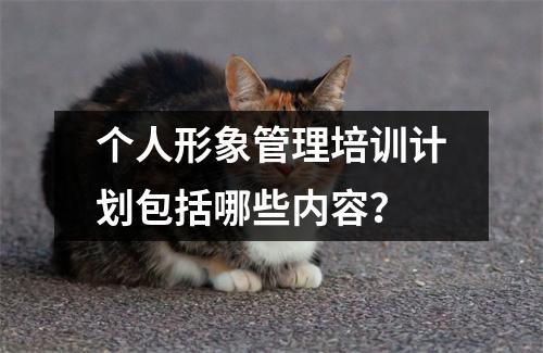个人形象管理培训计划包括哪些内容?