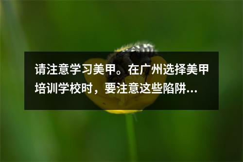 请注意学习美甲。在广州选择美甲培训学校时,要注意这些陷阱。