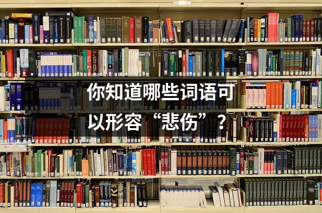 你知道哪些词语可以形容“悲伤”?