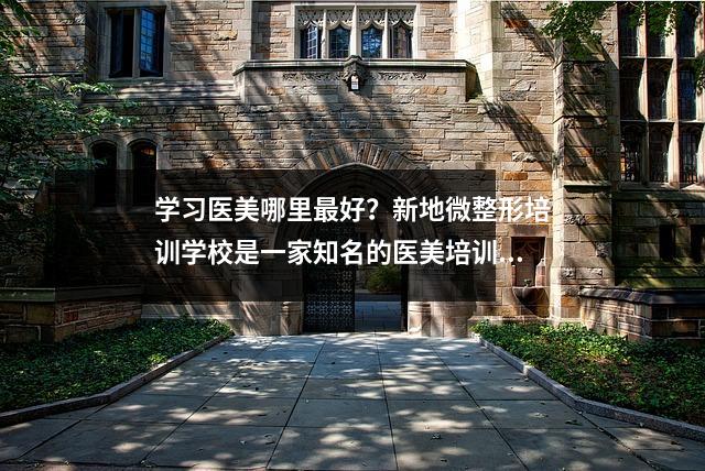 学习医美哪里最好?新地微整形培训学校是一家知名的医美培训教育机构。