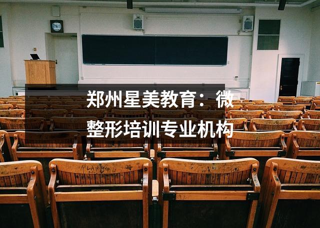郑州星美教育:微整形培训专业机构
