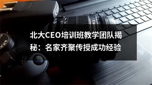 北大CEO培训班教学团队揭秘:名家齐聚传授成功经验