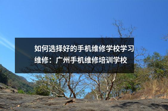 如何选择好的手机维修学校学习维修：广州手机维修培训学校