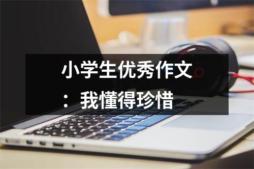 小学生优秀作文：我懂得珍惜