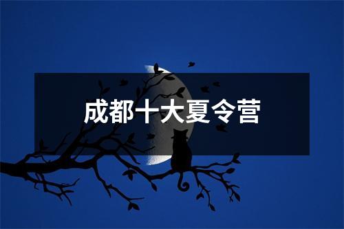 成都十大夏令营